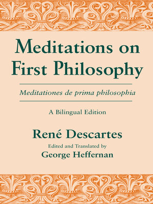 cover image of Meditations on First Philosophy/ Meditationes de prima philosophia